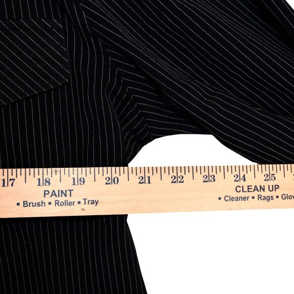 RVCA Tenore Pinstripe Button Shirt L Graphic Arm Patch Y2K Grunge Skater Surf - Picture 6 of 11